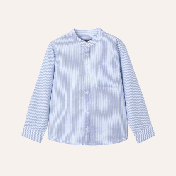 Camisa m/l cuello mao rayas