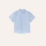 Camisa celeste manga corta cuello mao mayoral