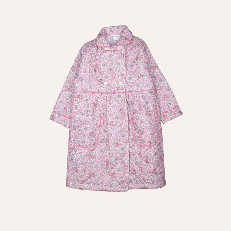 Bata niña flores rosas