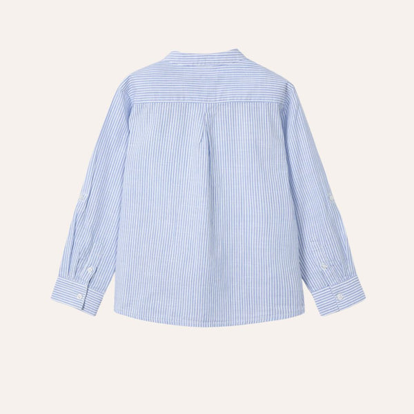 Camisa m/l cuello mao rayas