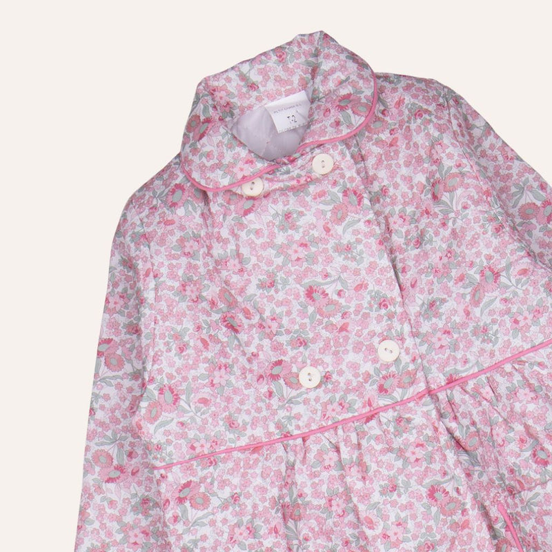 Bata niña flores rosas