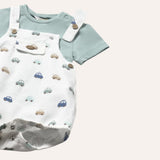 Conjunto camiseta y ranita coches