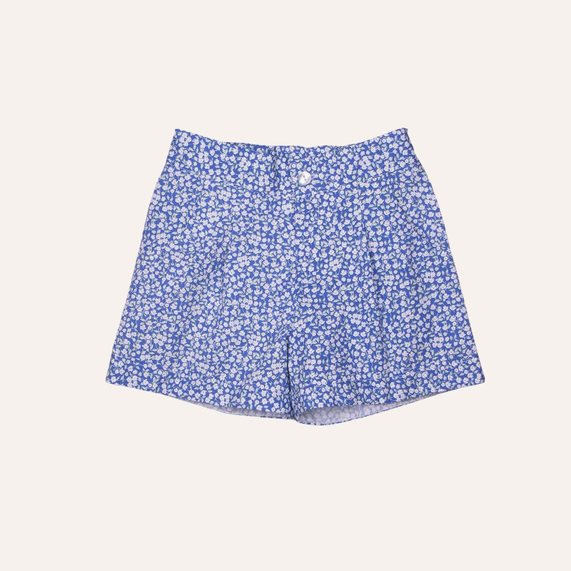 Pantalón flores blancas corto niña