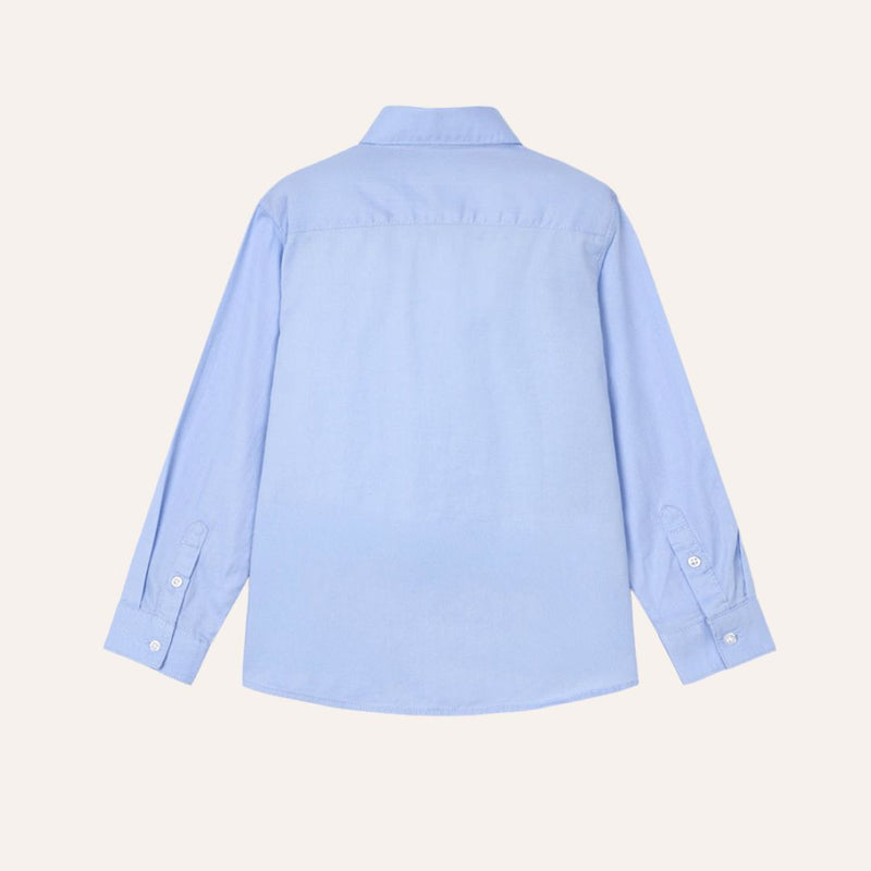 Camisa bolsillo manga larga básica