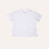 Camisa Oxford manga corta cuello mao