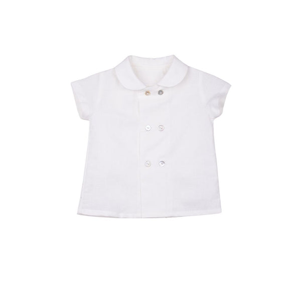 Camisa Oxford cruzada cuello bebé