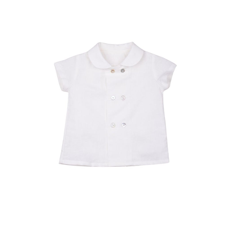 Camisa Oxford cruzada cuello bebé