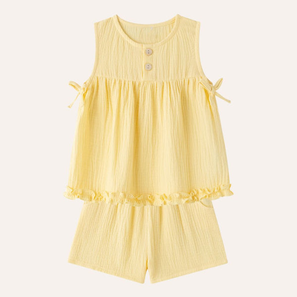 Conjunto bambula niña sin mangas