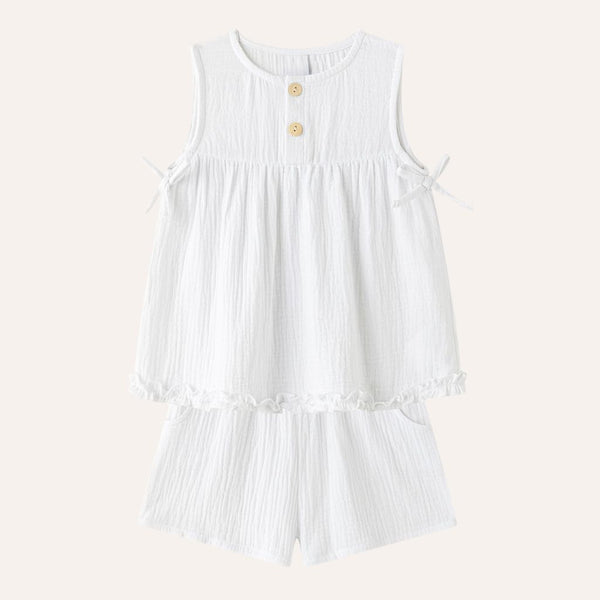 Conjunto bambula niña sin mangas