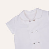 Camisa cruzada hilo cuello bebé