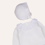 Conjunto bebe punto bobo cuello volante