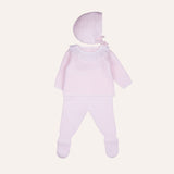 Conjunto bebe punto bobo cuello volante