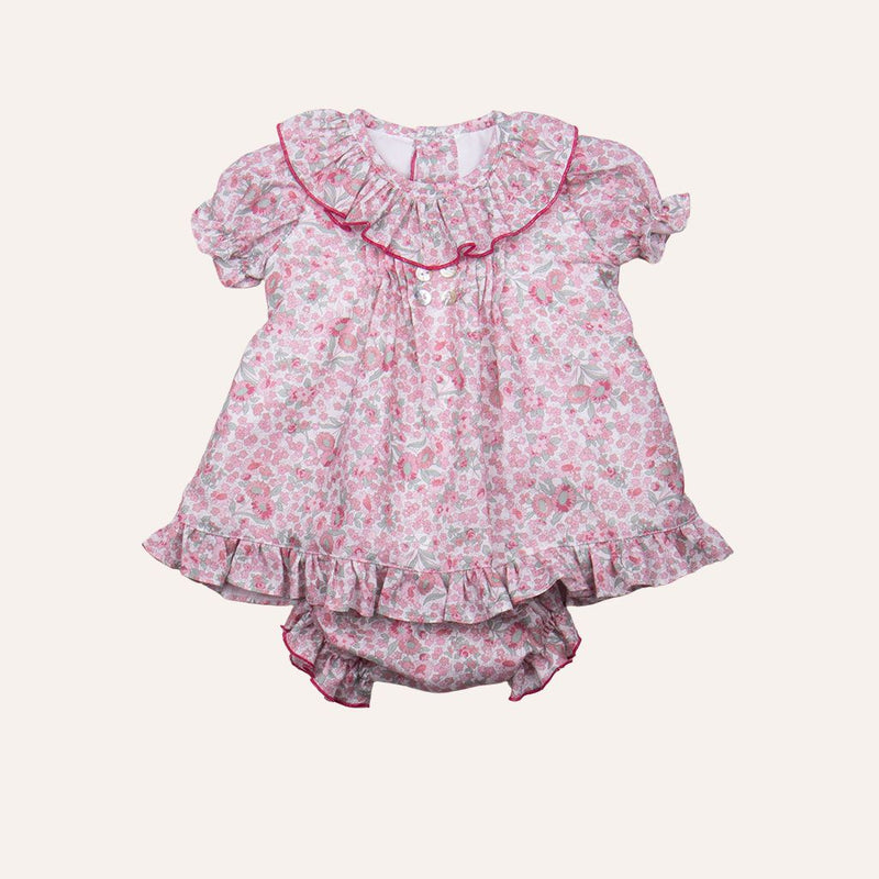 Jesusito volantón flor rosa