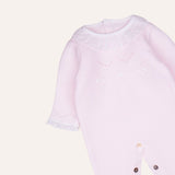 Pelele bebe punto bobo cuello volante