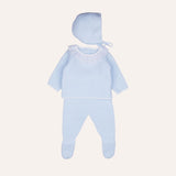 Conjunto bebe punto bobo cuello volante