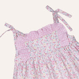 Vestido infantil rosa empolvado Familia Maldivas