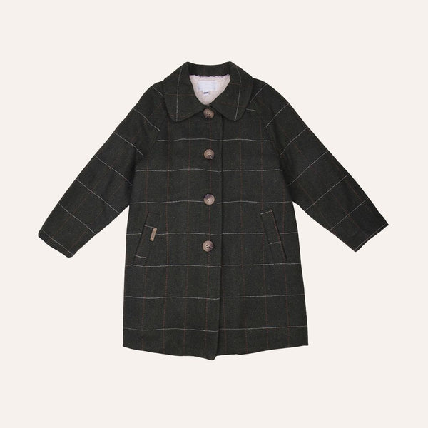 Abrigo cuadros verdes