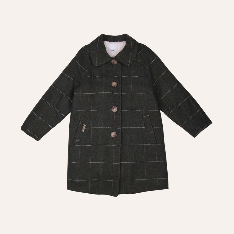Abrigo cuadros verdes