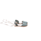 Alpargatas piso yute loneta y cintas al tobillo