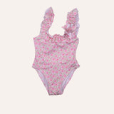 Traje de baño rosa flor primavera