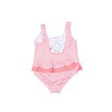 Traje de baño familia helado con rayas coral