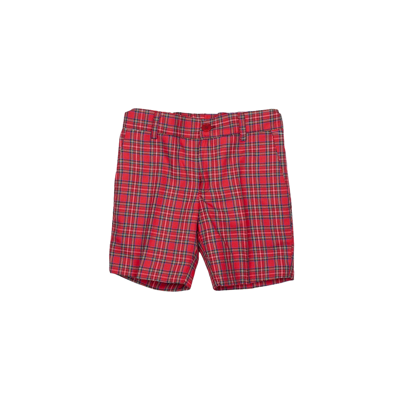Pantalón corto escocés rojo