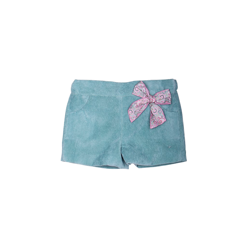 Bermuda pana lisa con lazo cashemir