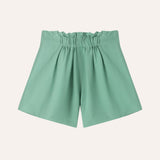 Pantalón corto niña pretina botones