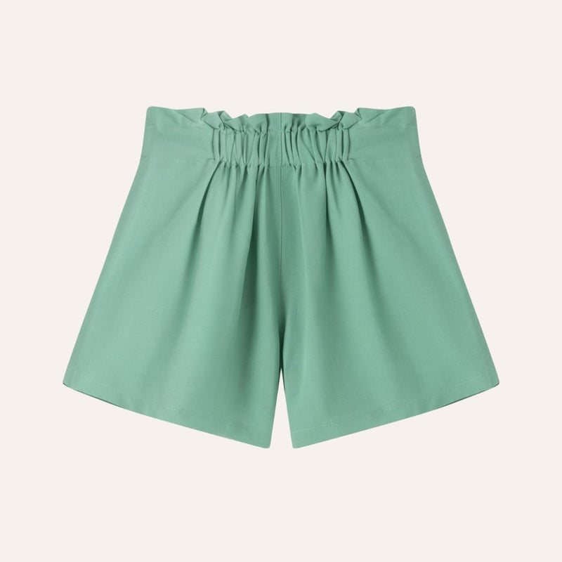 Pantalón corto niña pretina botones