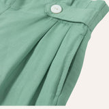 Pantalón corto niña pretina botones