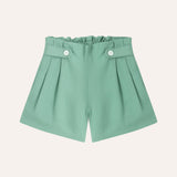 Pantalón corto niña pretina botones