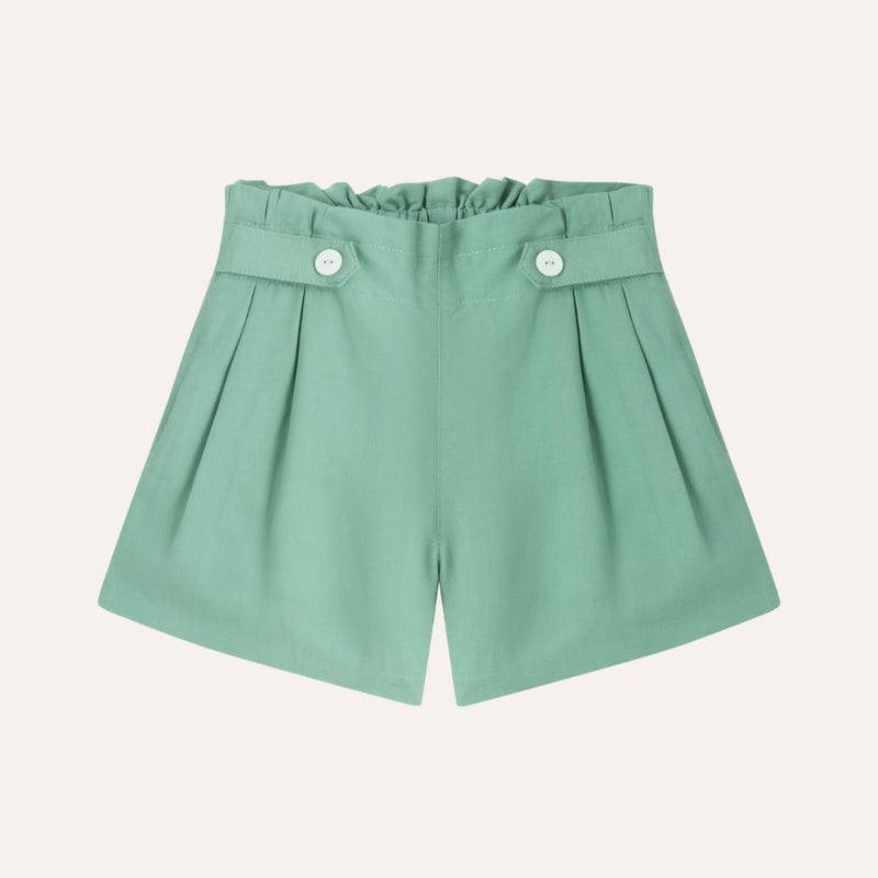 Pantalón corto niña pretina botones