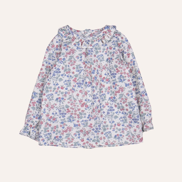 Blusa bebé azul-grana