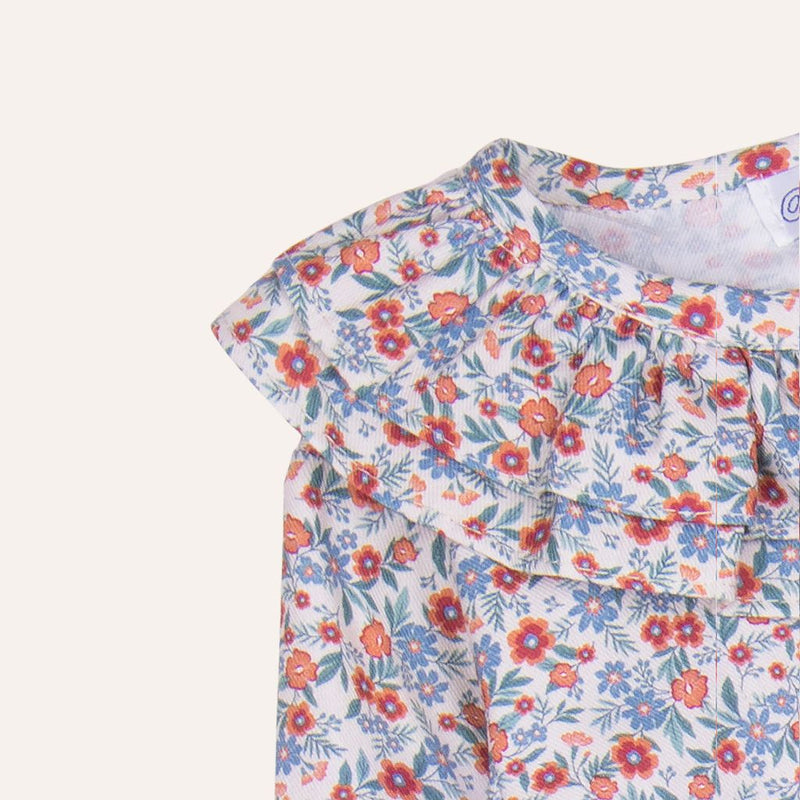 Blusa flores naranjas