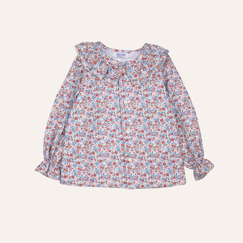Blusa flores naranjas