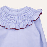 Blusa oxford festón granate