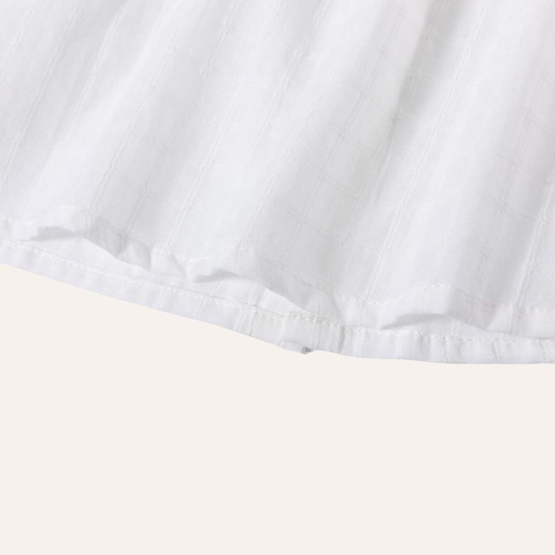 Blusa blanca manga alita borlita