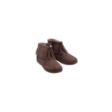 Botin serraje flecos y cremallera lateral