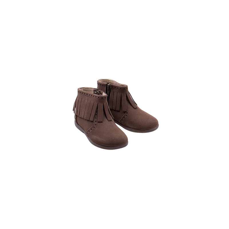 Botin serraje flecos y cremallera lateral