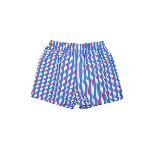Boxer tela rayas fondo azulón