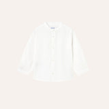 Camisa lino cuello mao blanco roto