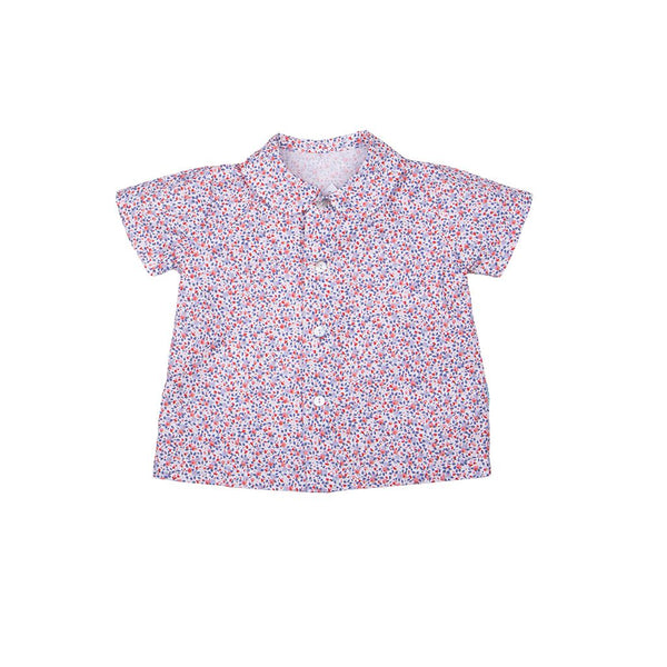 Blusa manga corta flor coral