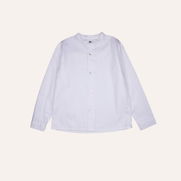 Camisa Oxford cuello mao manga larga