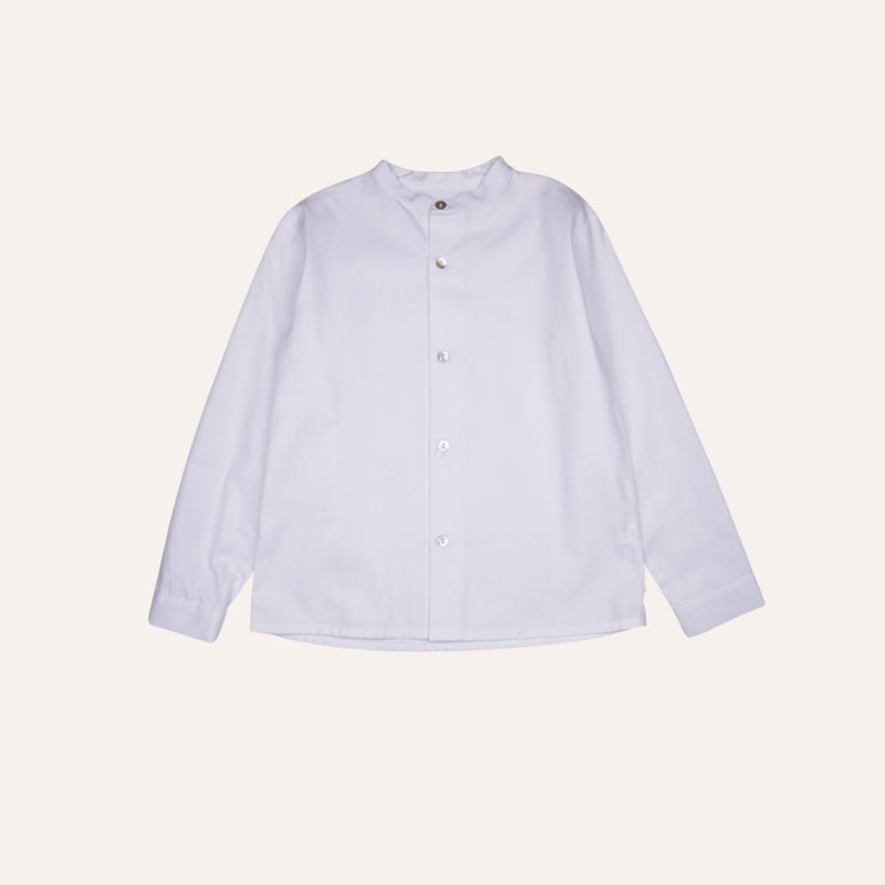 Camisa Oxford cuello mao manga larga