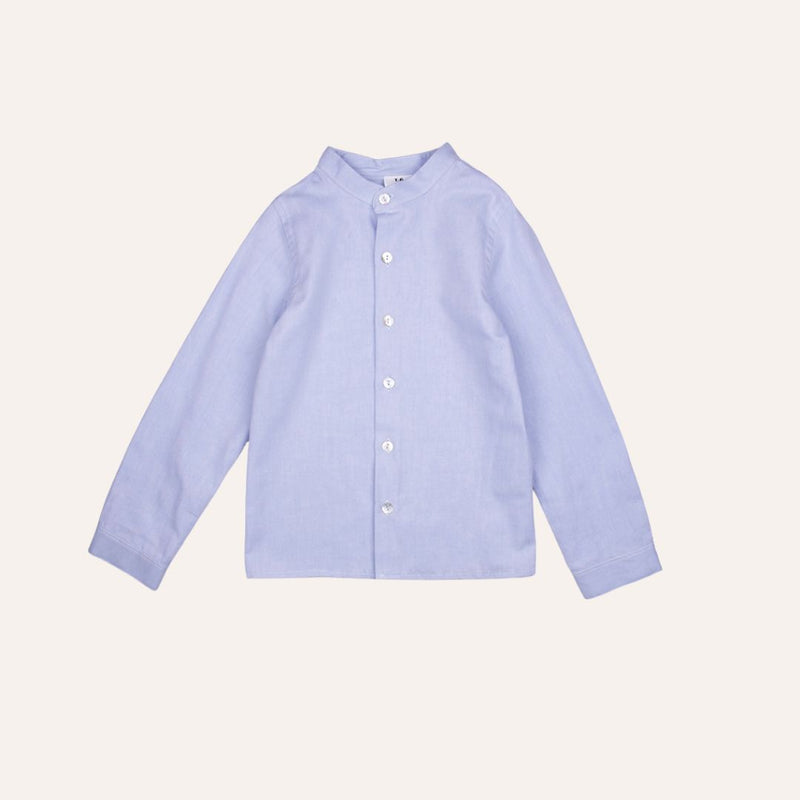 Camisa Oxford cuello mao manga larga