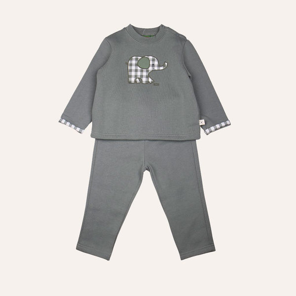 Chándal elefante cuadros verdes.