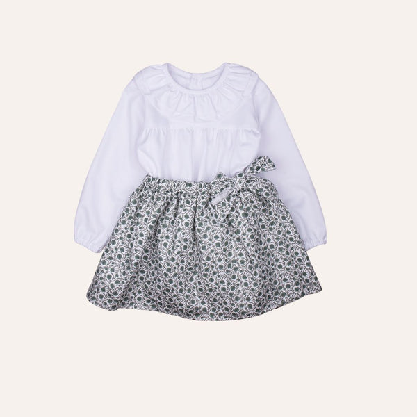 Conjunto falda granadas verdes