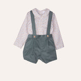 Conjunto tirantes verde pollitos