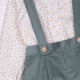 Conjunto tirantes verde pollitos