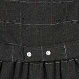 Vestido cuadros verdes